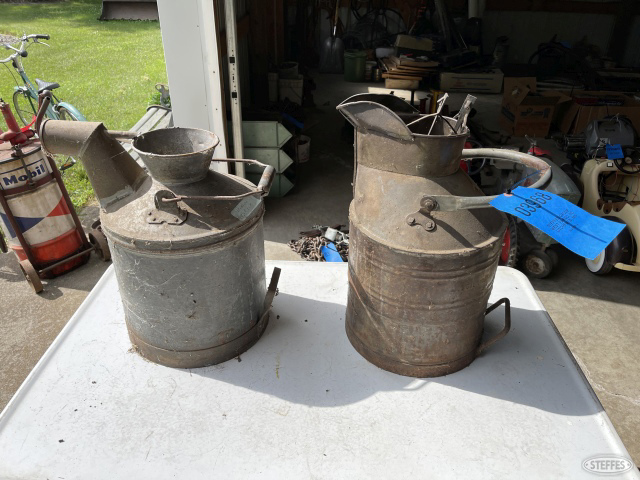 2- vintage gas cans